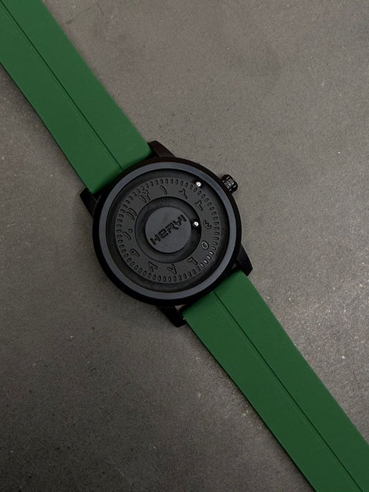 Unique rotating-disc dial for a modern, futuristic look