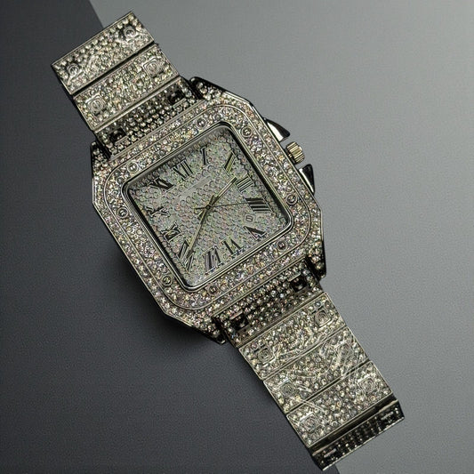 Make a bold impression with this luxury iced watch
